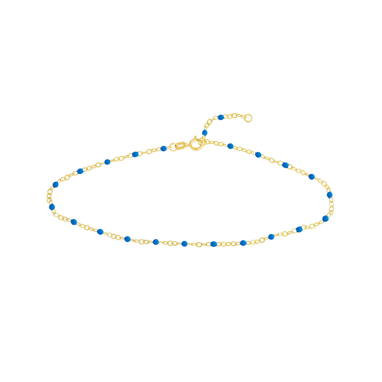 Enamel Bead Piatto Chain Anklet