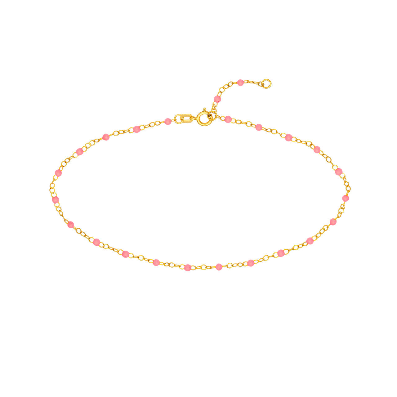 Enamel Bead Piatto Chain Anklet