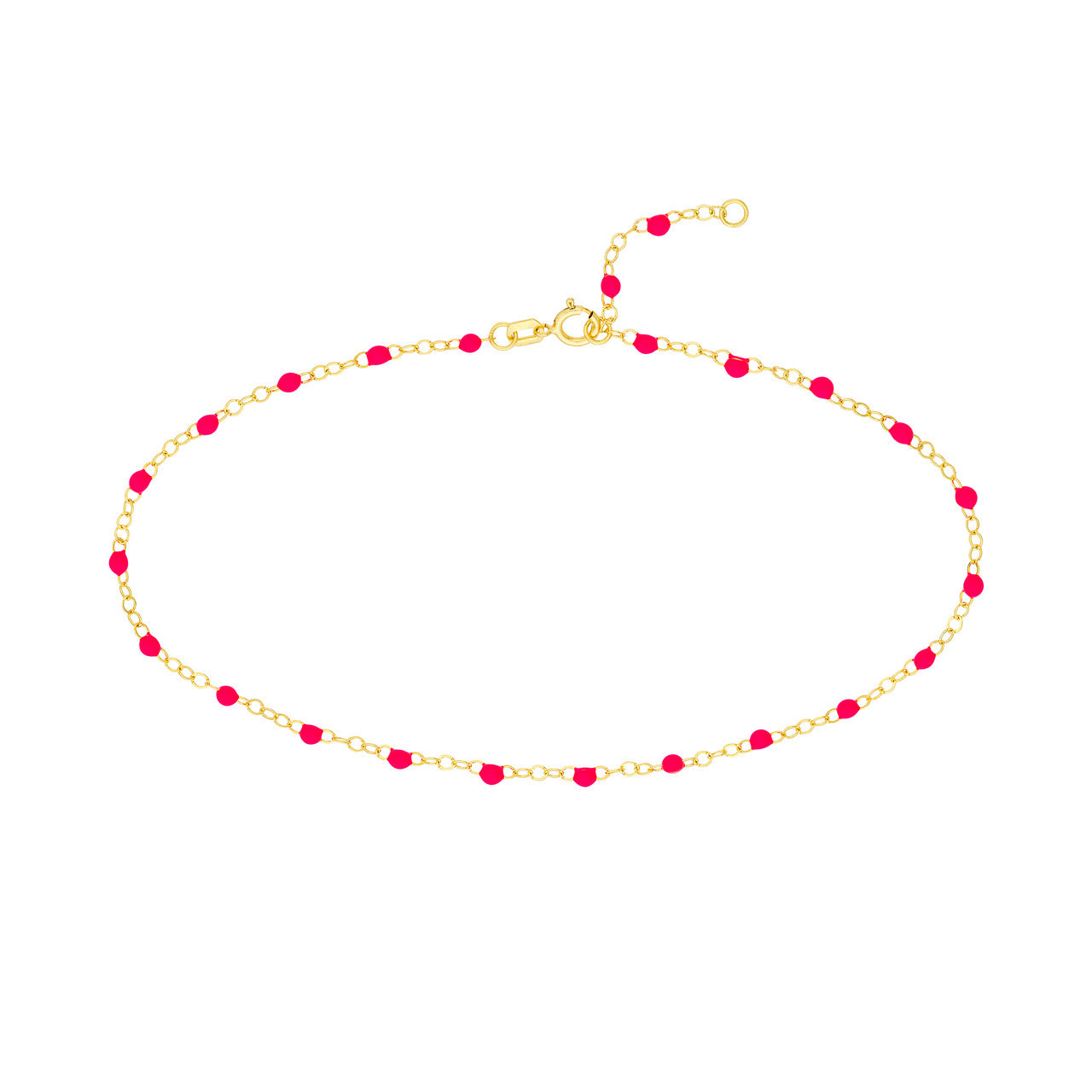 Enamel Bead Piatto Chain Anklet