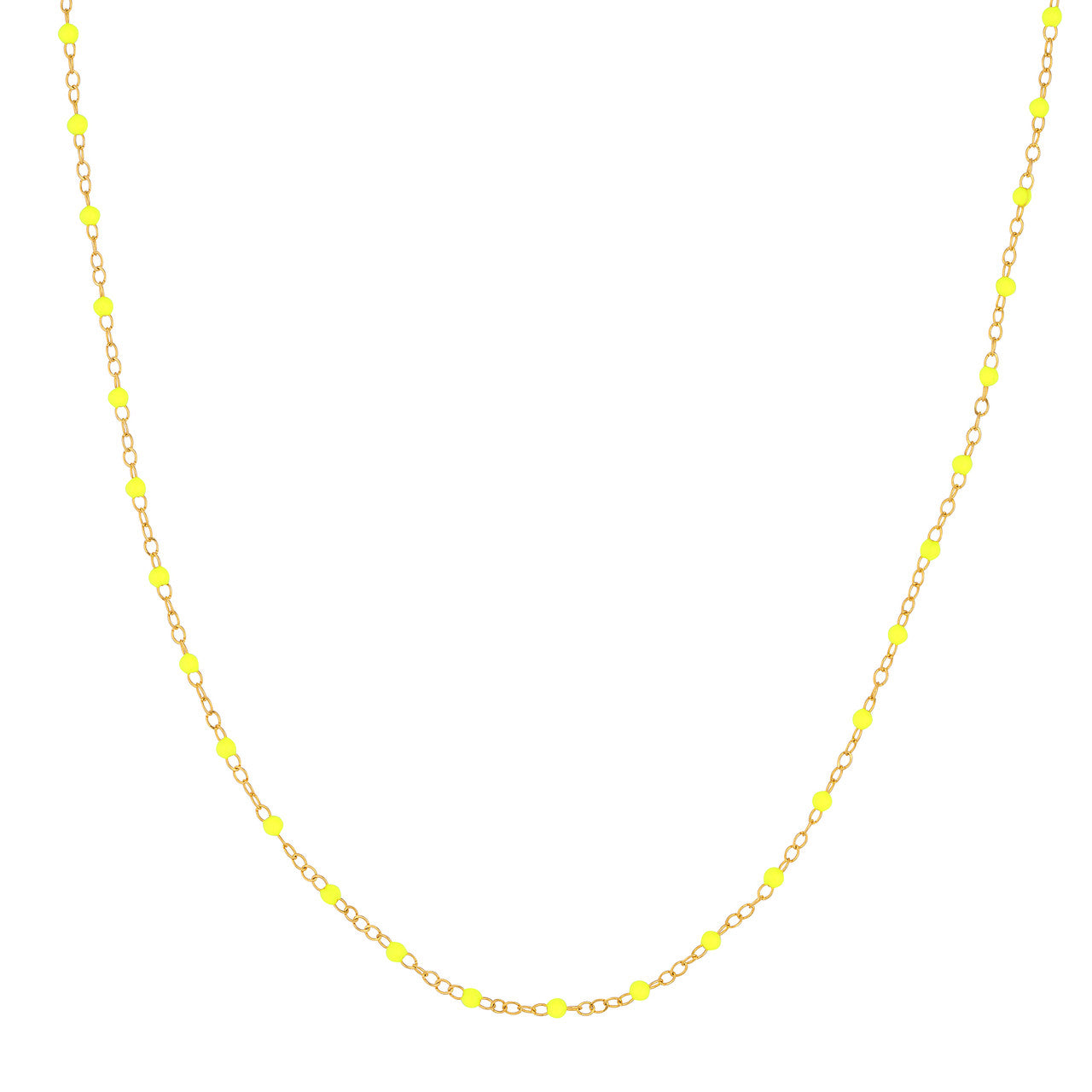 Enamel Bead Piatto Chain Necklace