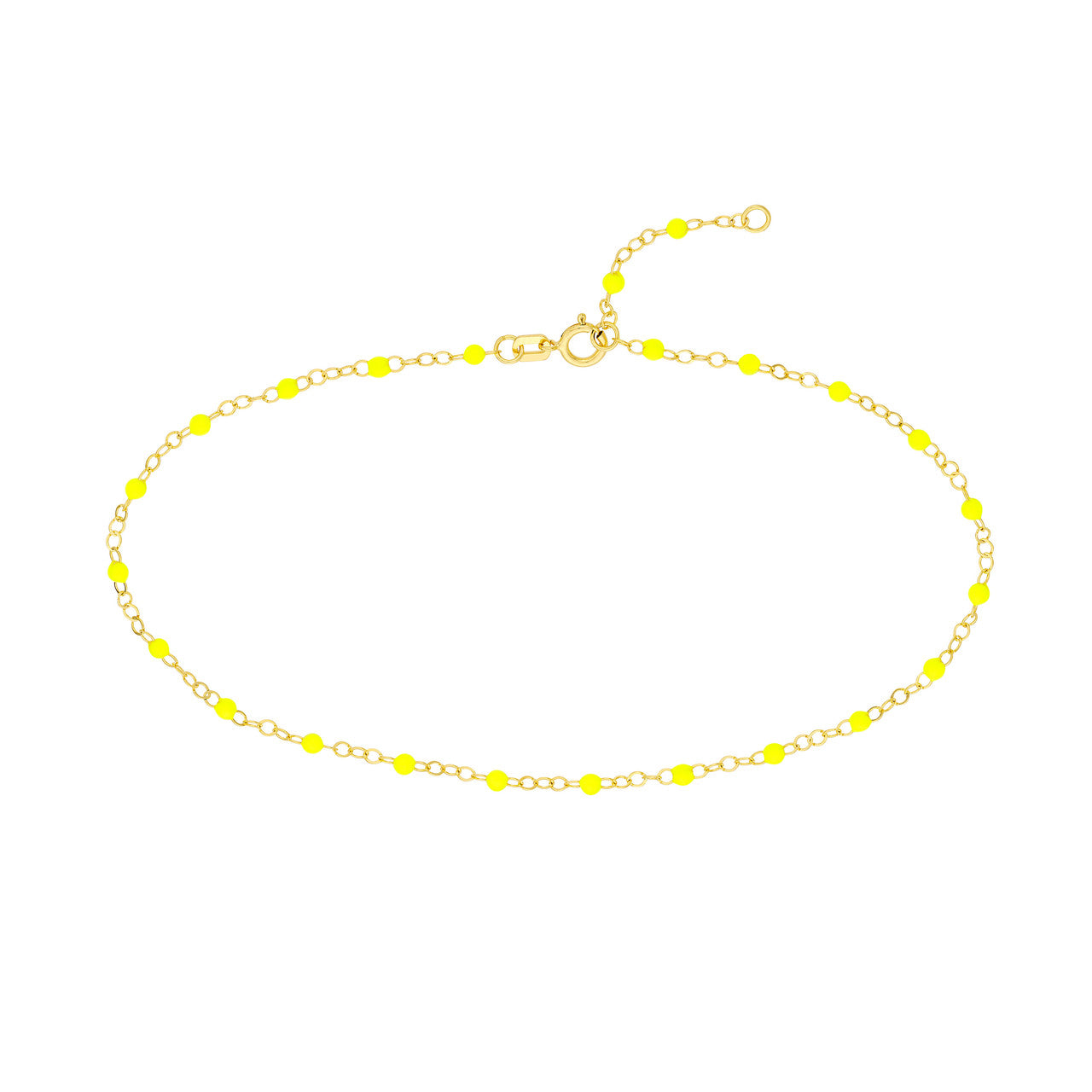 Enamel Bead Piatto Chain Anklet