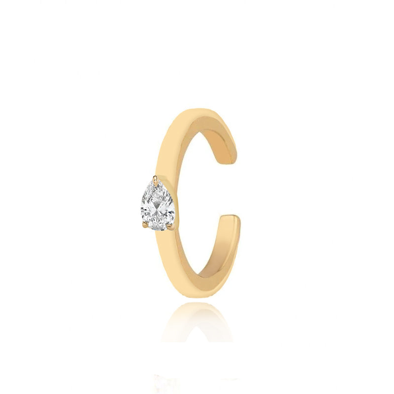 Mini Solitaire Gold Cuff