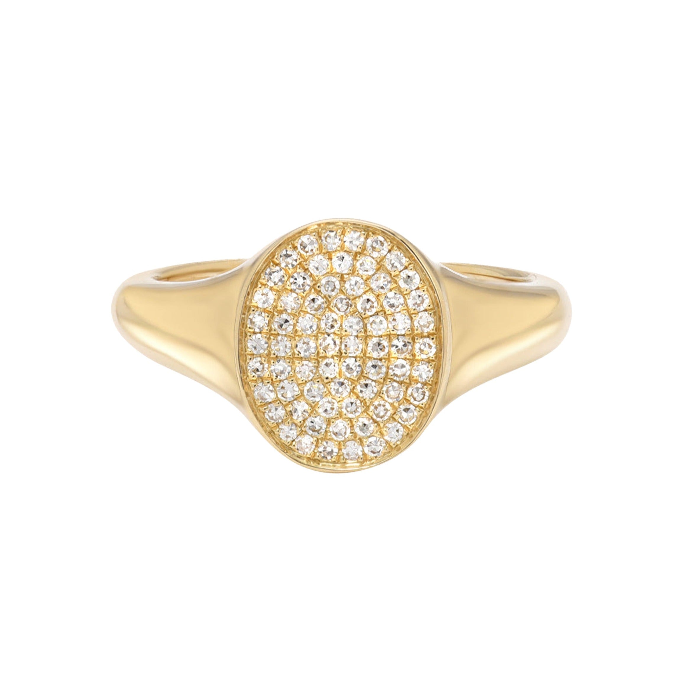 Pave Diamond Signet Ring