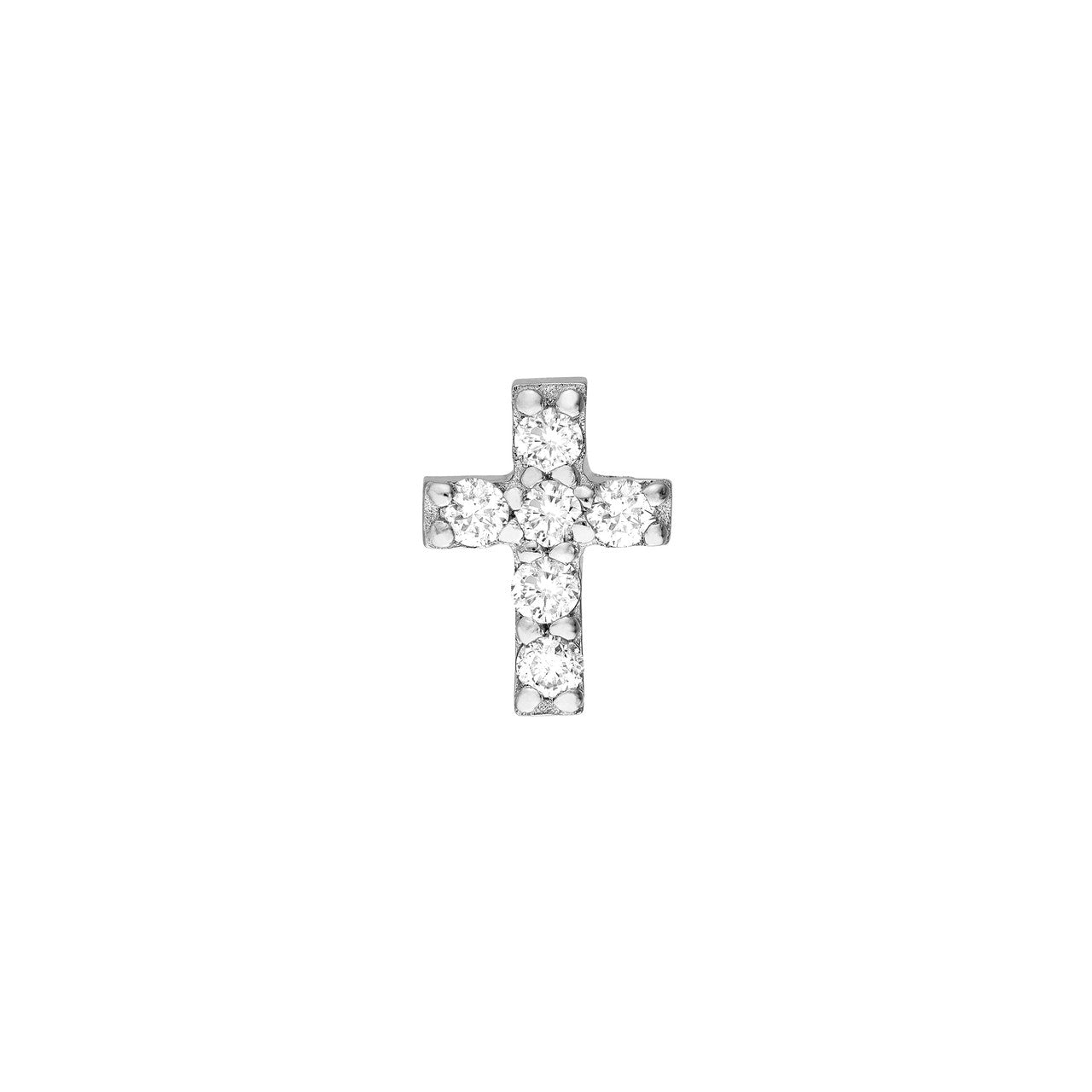 Diamond Cross Stud Earrings