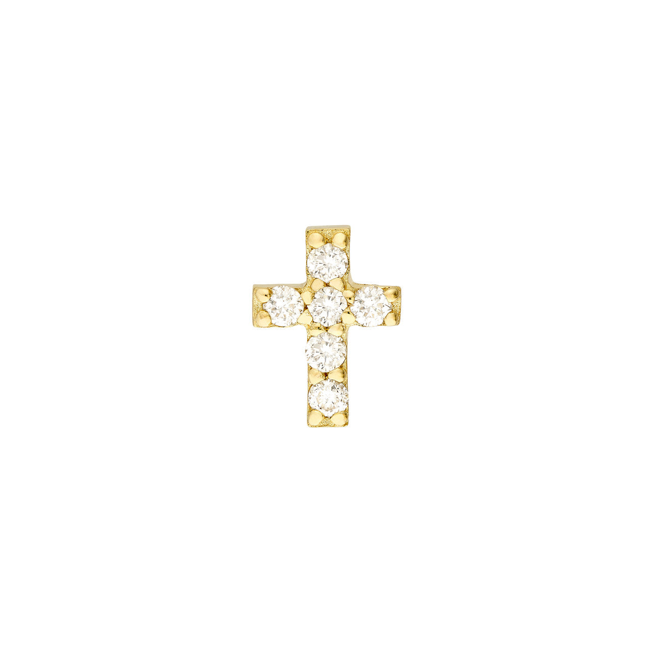 Diamond Cross Stud Earrings