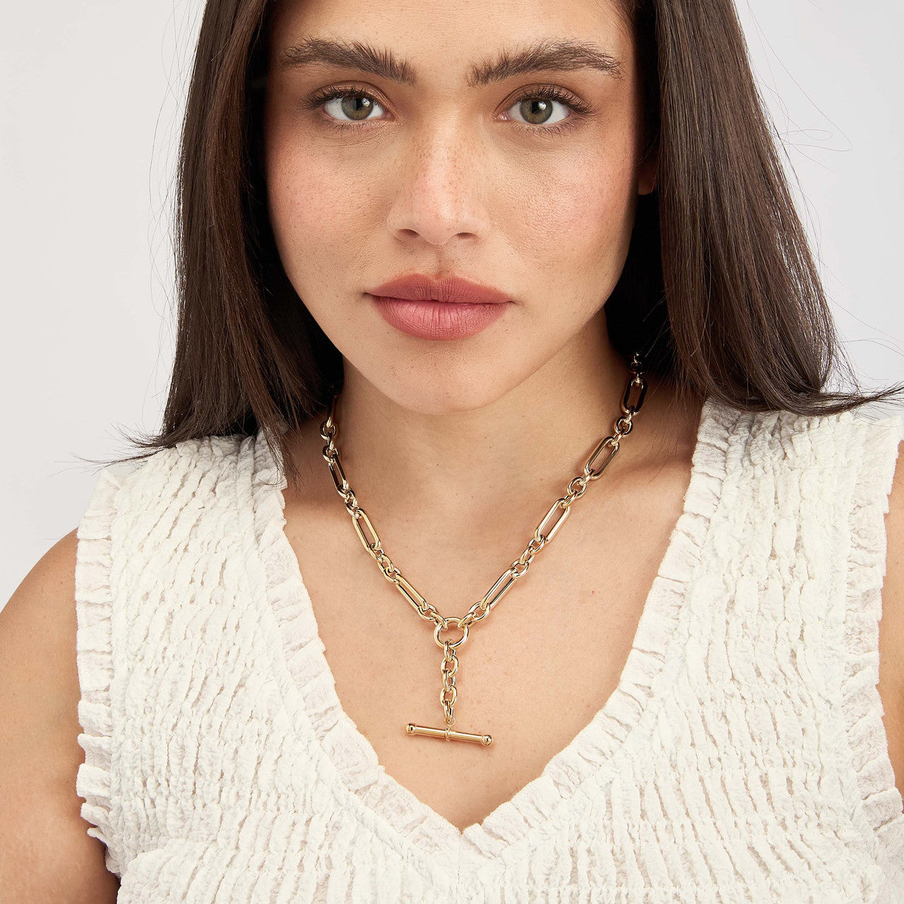 Paper Clip Lariat Necklace