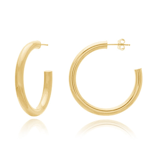 Thin Gold Tube Hoops