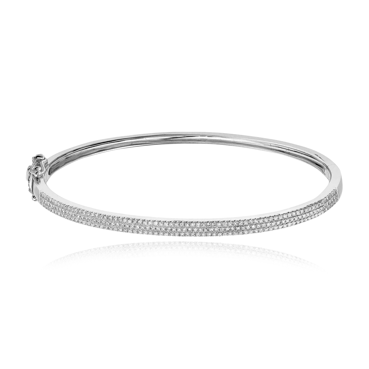 Three Line Pave Bangle