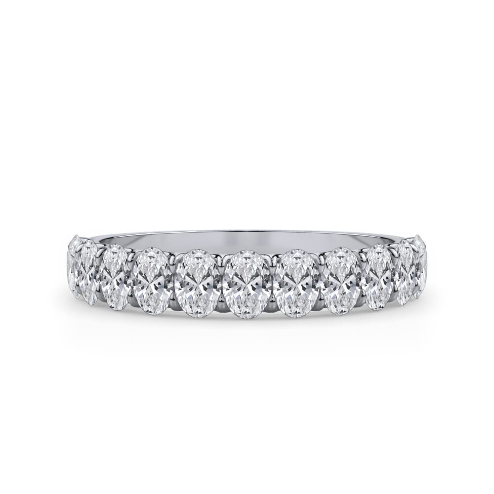 Oval Half Eternity Diamond Band