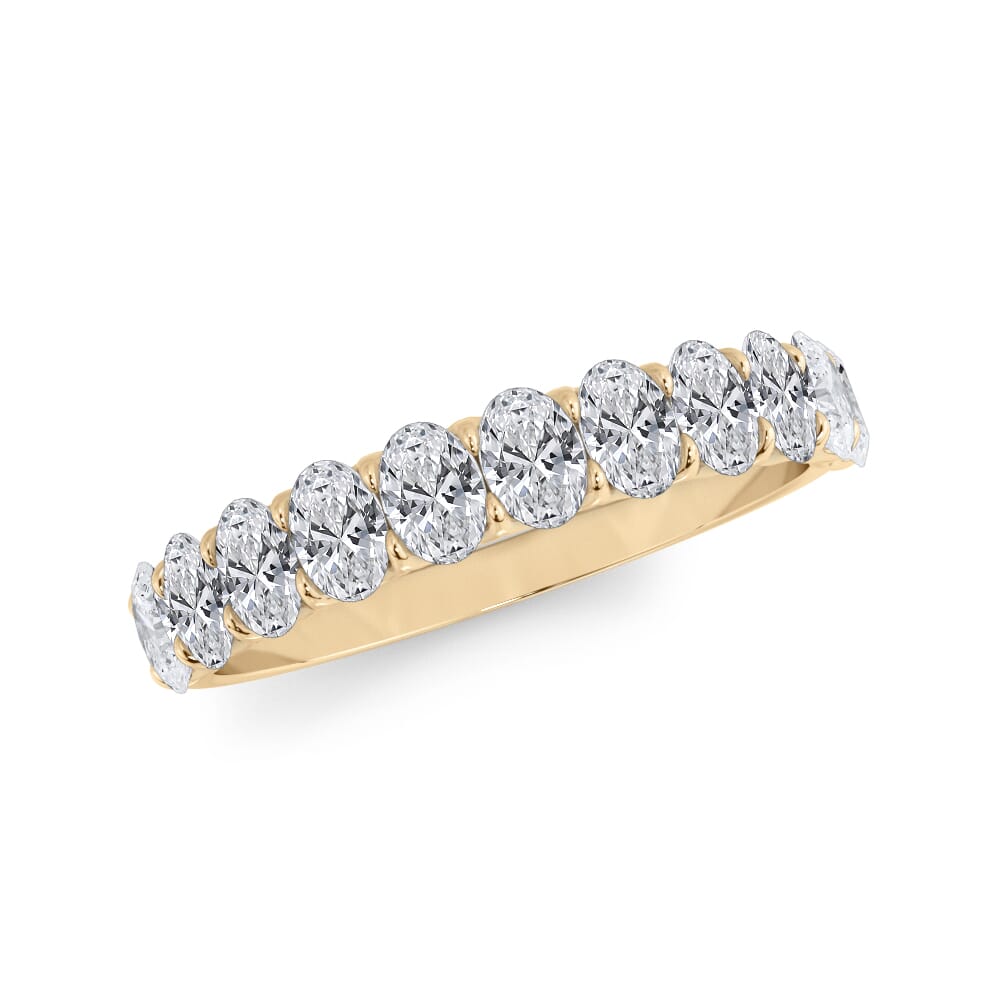 Oval Half Eternity Diamond Band