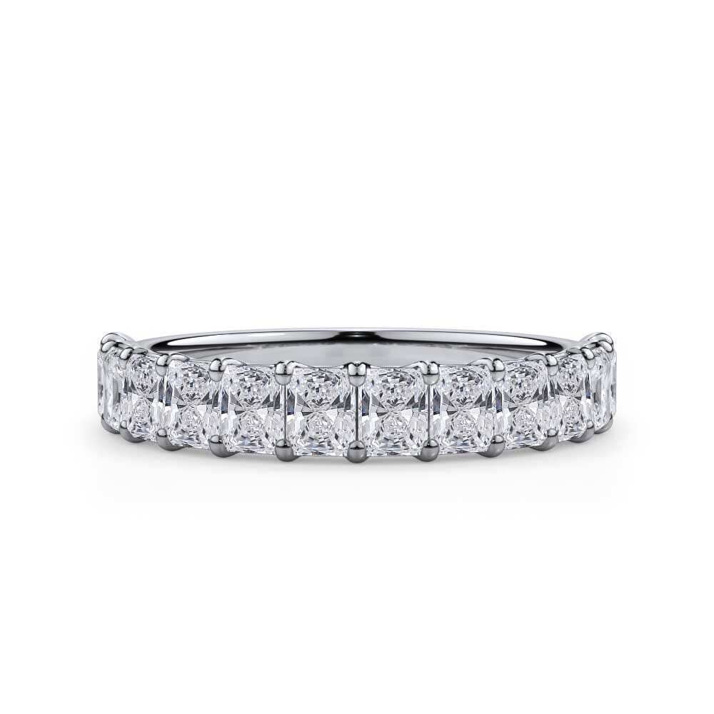 Radiant Half Eternity Diamond Band