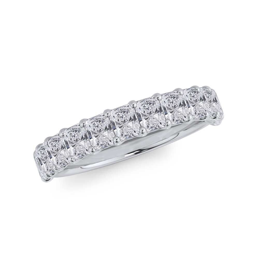Radiant Half Eternity Diamond Band