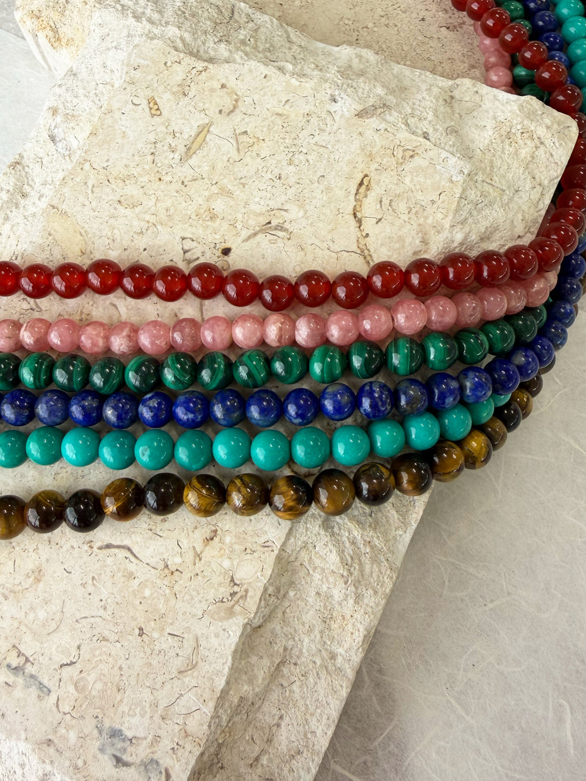 14K Large Natural Beaded Necklace