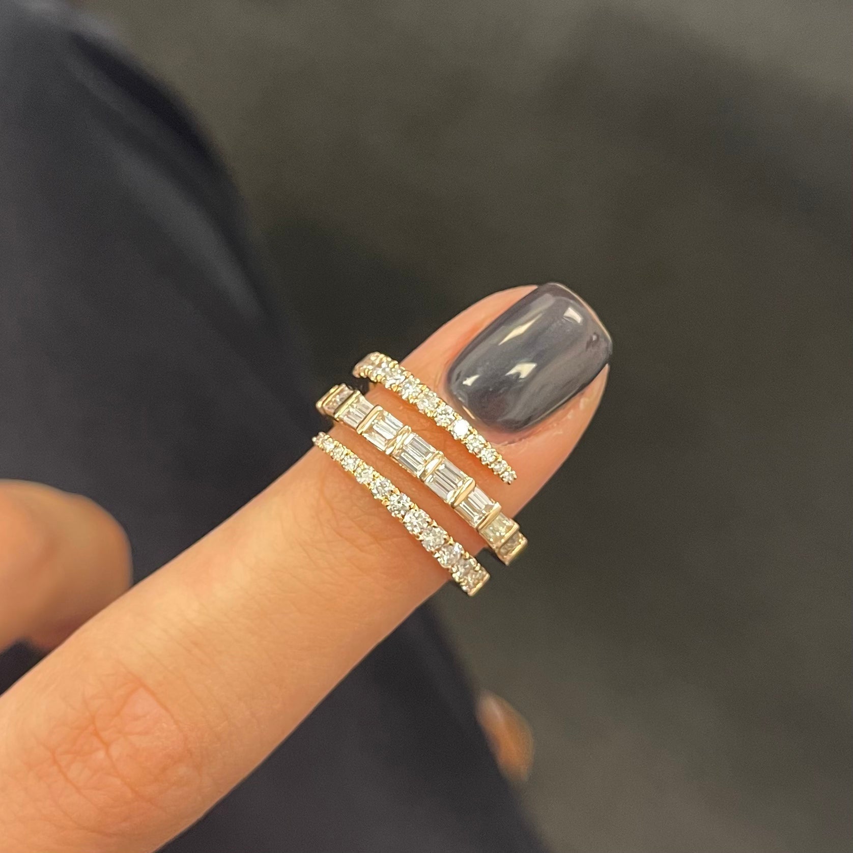 Luxe Triple Open Diamond Wrap Ring