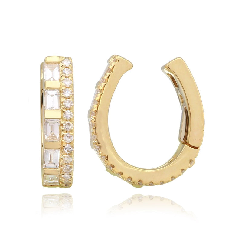 Baguette and Round Diamonds Cuff