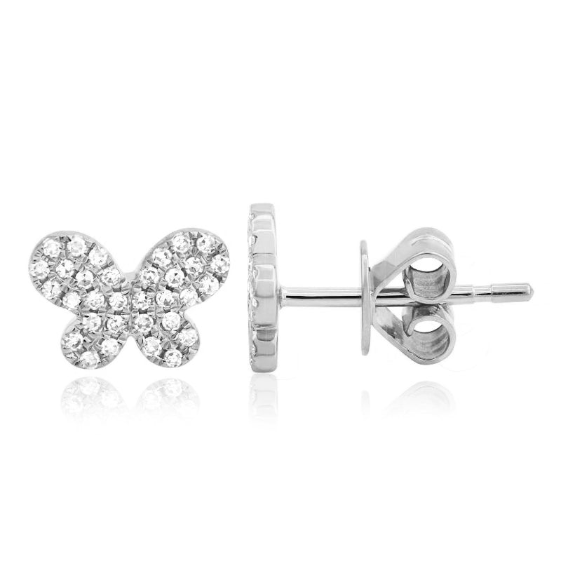 Pave Butterfly Stud