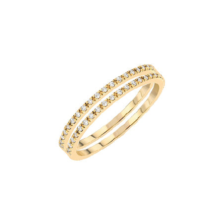 Midi Double Row Pave Ring