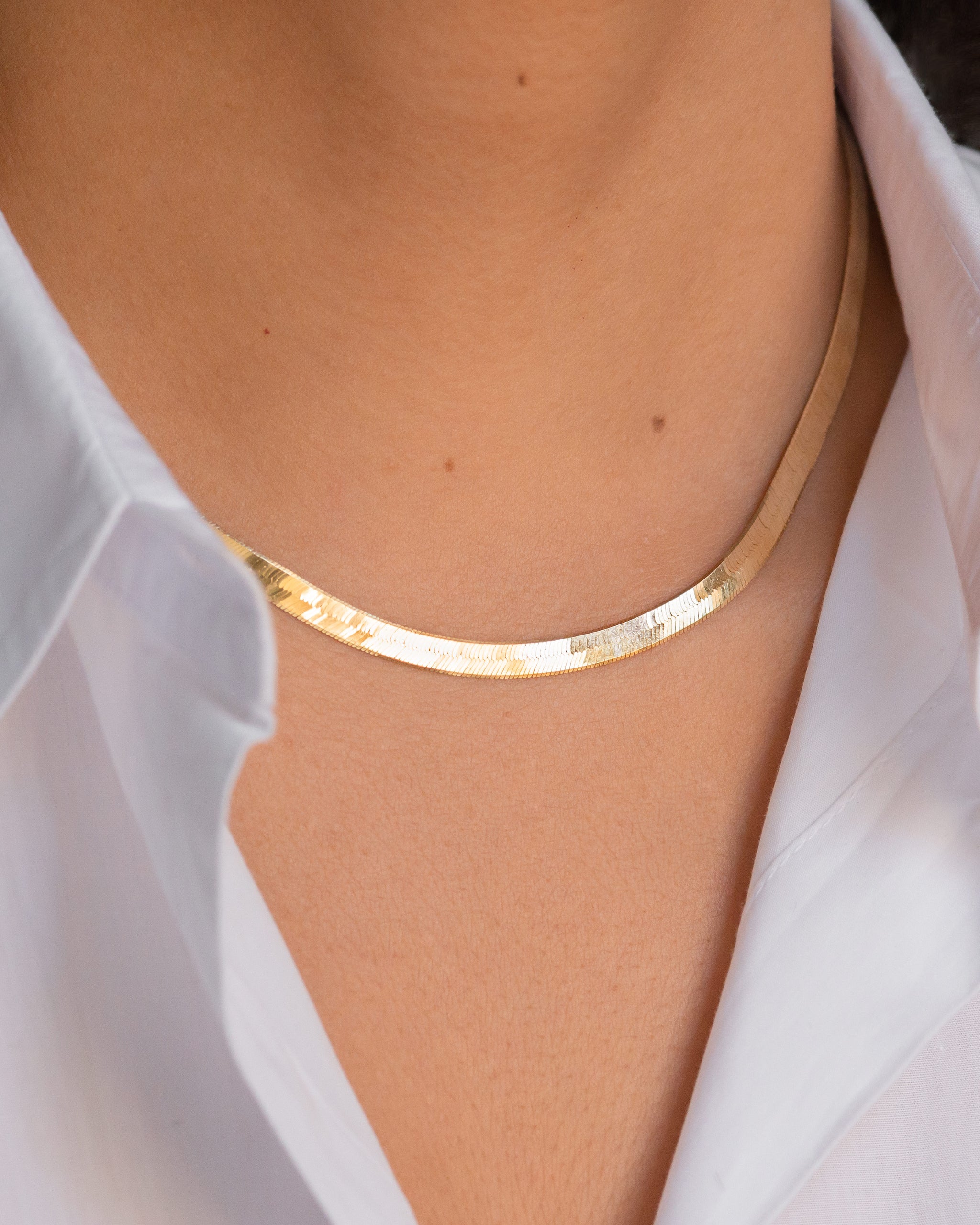 Large Herringbone Necklace